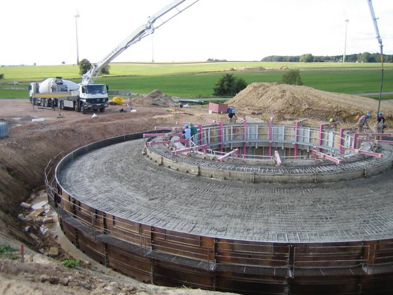 windenergie, windkraft, fundament, beton