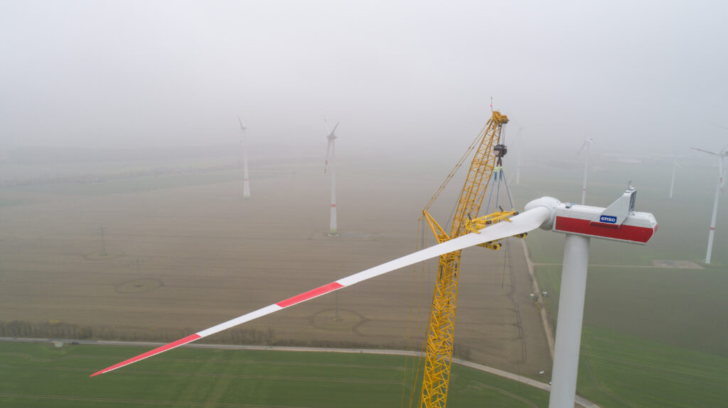 windenergie, windkraft, windpark, streumen, rotorblatt